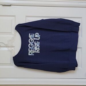 Reggae Rise Up Off The Shoulder Navy Blue Sweatshirt Size XL